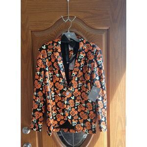 New Disney Parks Mickey Pumpkin Glow-in-the-Dark Suit Jacket - Size S/M